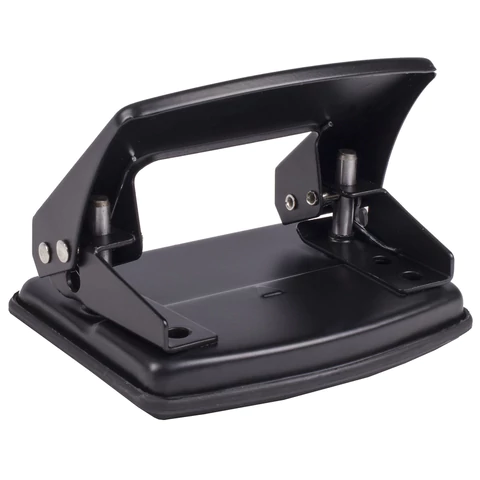 Дырокол STAFF "Manager", металлический средний, до 20 листов, черный