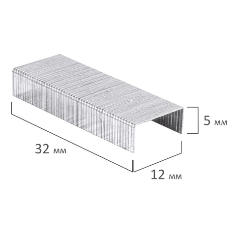 Скобы для степлера №24/6, 1000 штук, STAFF "EVERYDAY", до 30 листов