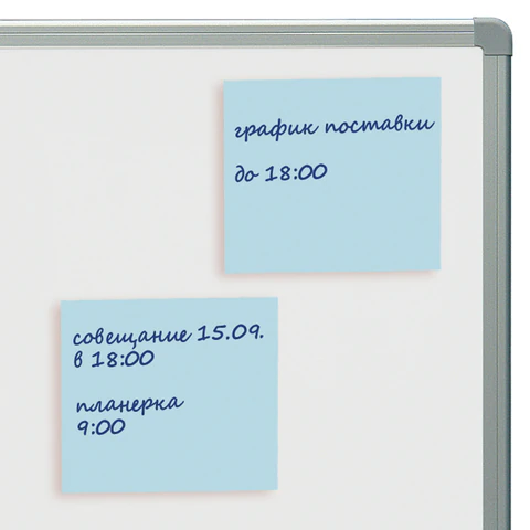 Блок самоклеящийся (стикеры) STAFF 76х76 мм, голубой, 100 листов