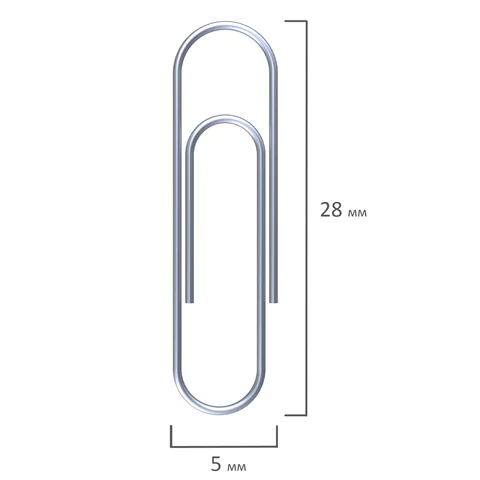Скрепки STAFF, оцинкованные, 100 шт., в картонной коробке