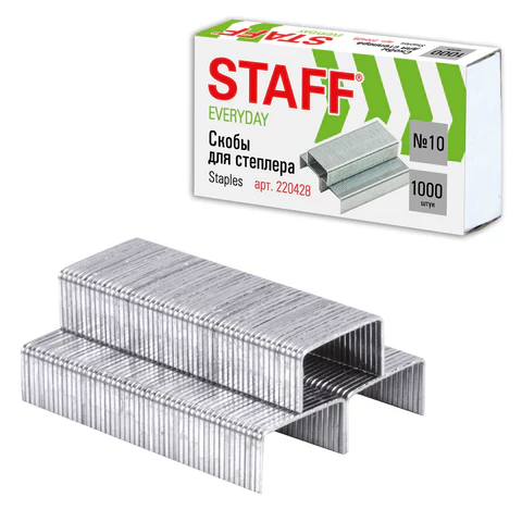 Скобы для степлера 1000 штук, STAFF "EVERYDAY"