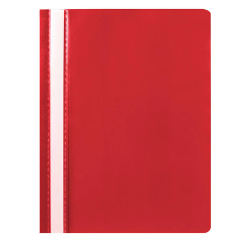 Папка-скоросшиватель пластиковый STAFF, А4, 100/120 мкм, красный