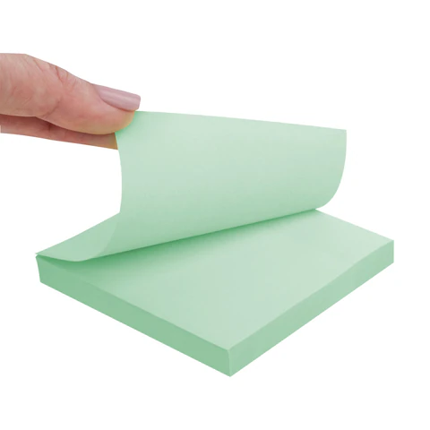 Блок самоклеящийся (стикеры) STAFF 76х76 мм, зеленый, 100 листов