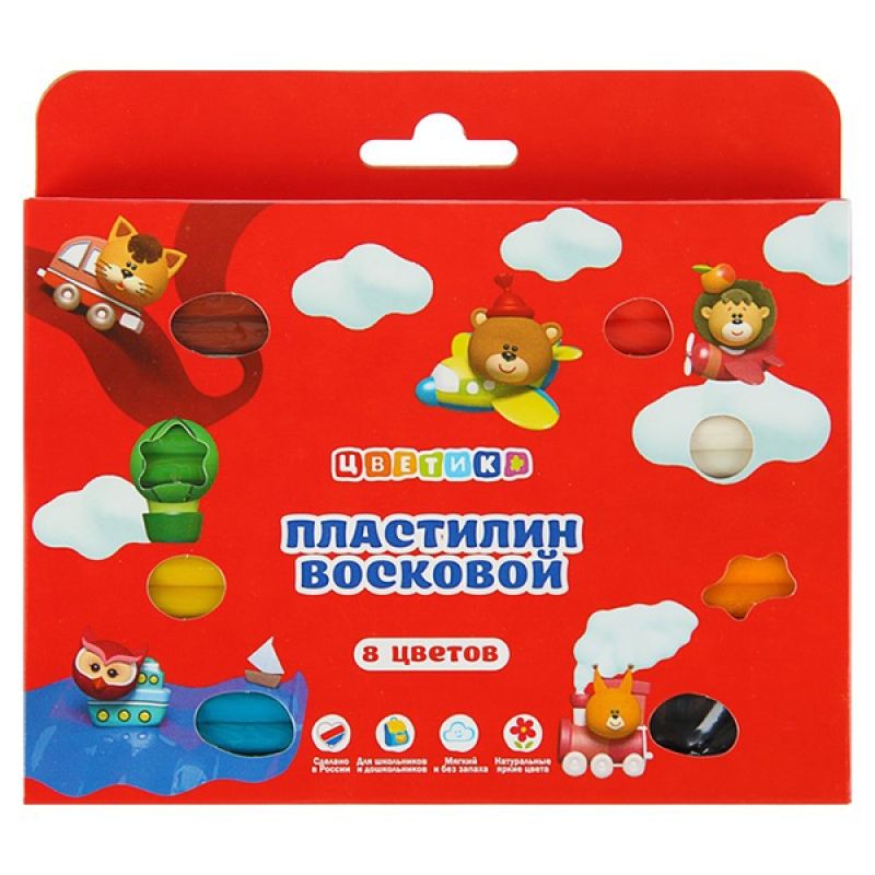 Пластилин 6 цветов набор 