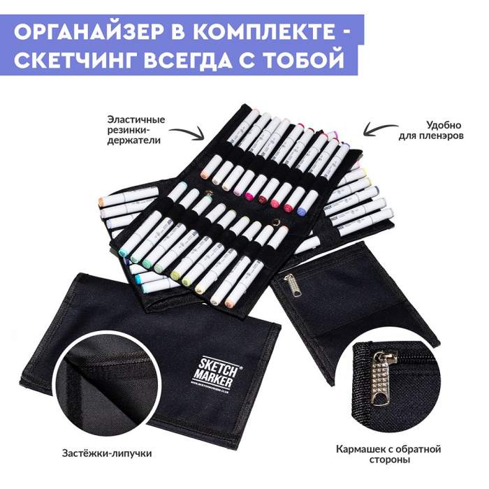 Набор маркеров перманентных двусторонних 