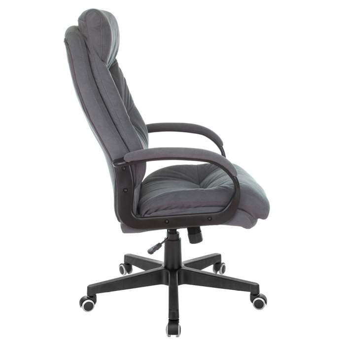 Кресло для руководителя Бюрократ CH-824 Fabric, ткань, пластик, серый