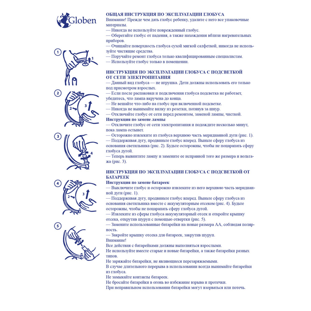 Глобус физический 