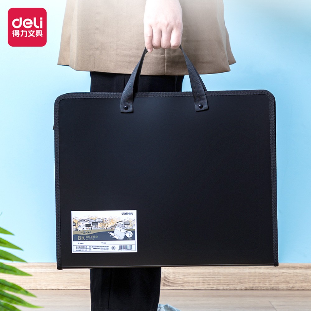 Папка-портфолио художника Deli, 35x44 см, черный