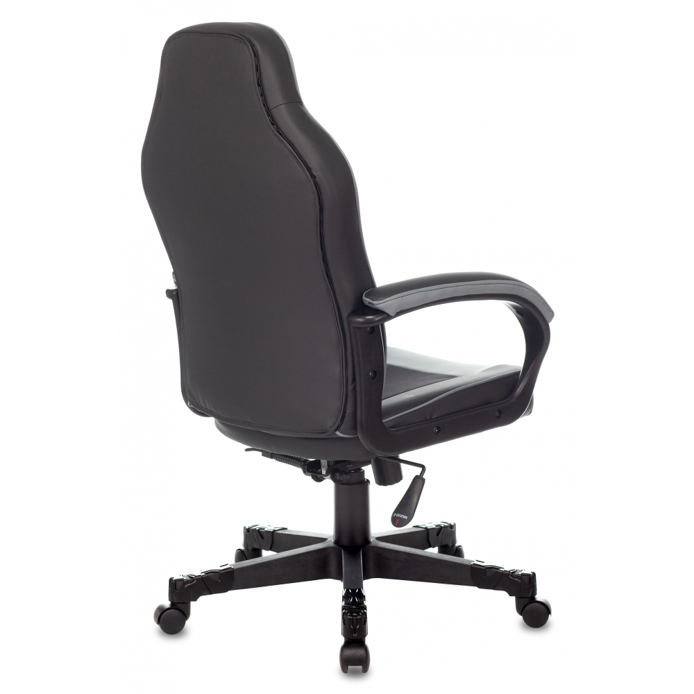 Кресло игровое Бюрократ Zombie GAME 17 экокожа, ткань, черный, серый