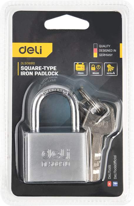 Замок навесной Deli 