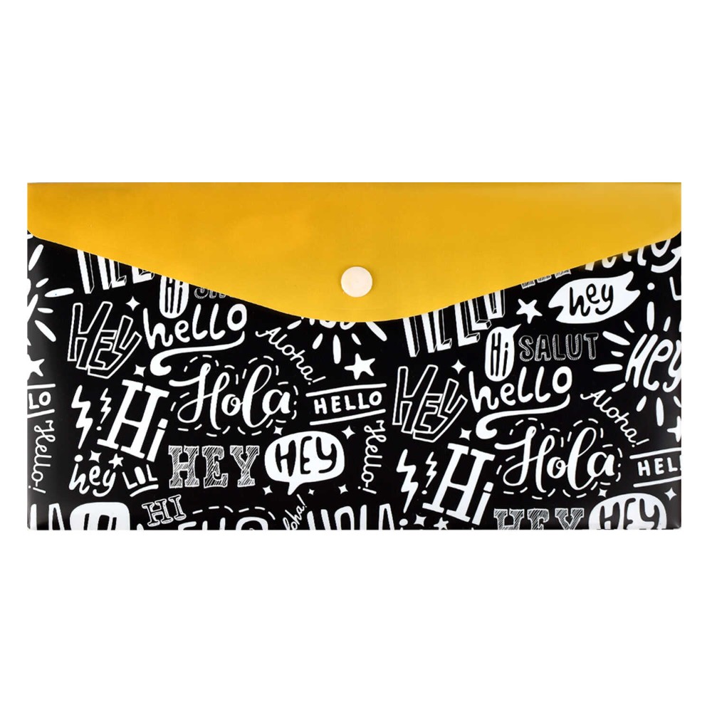 Папка конверт на кнопке 26*14 см 