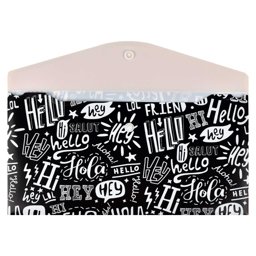 Папка конверт на кнопке 26*14 см 