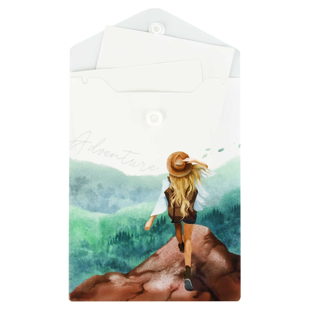 Папка-конверт на кнопке 