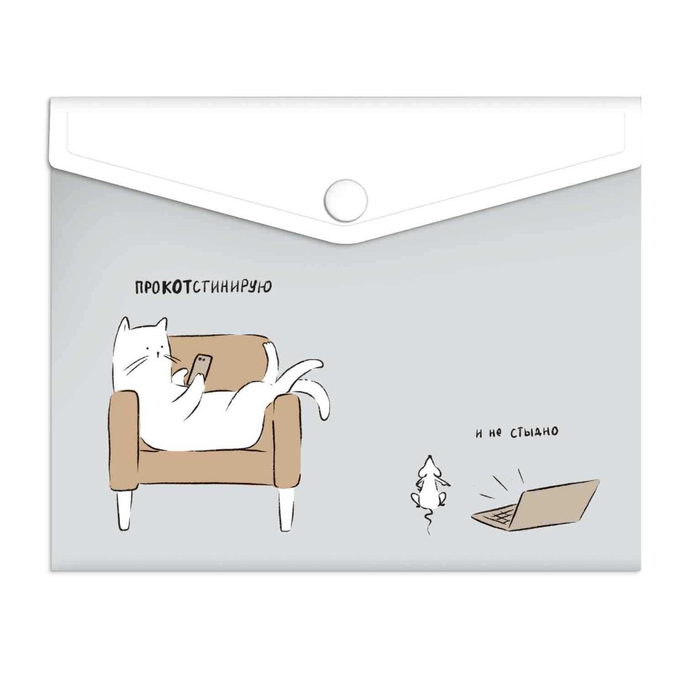 Папка-конверт на кнопке 