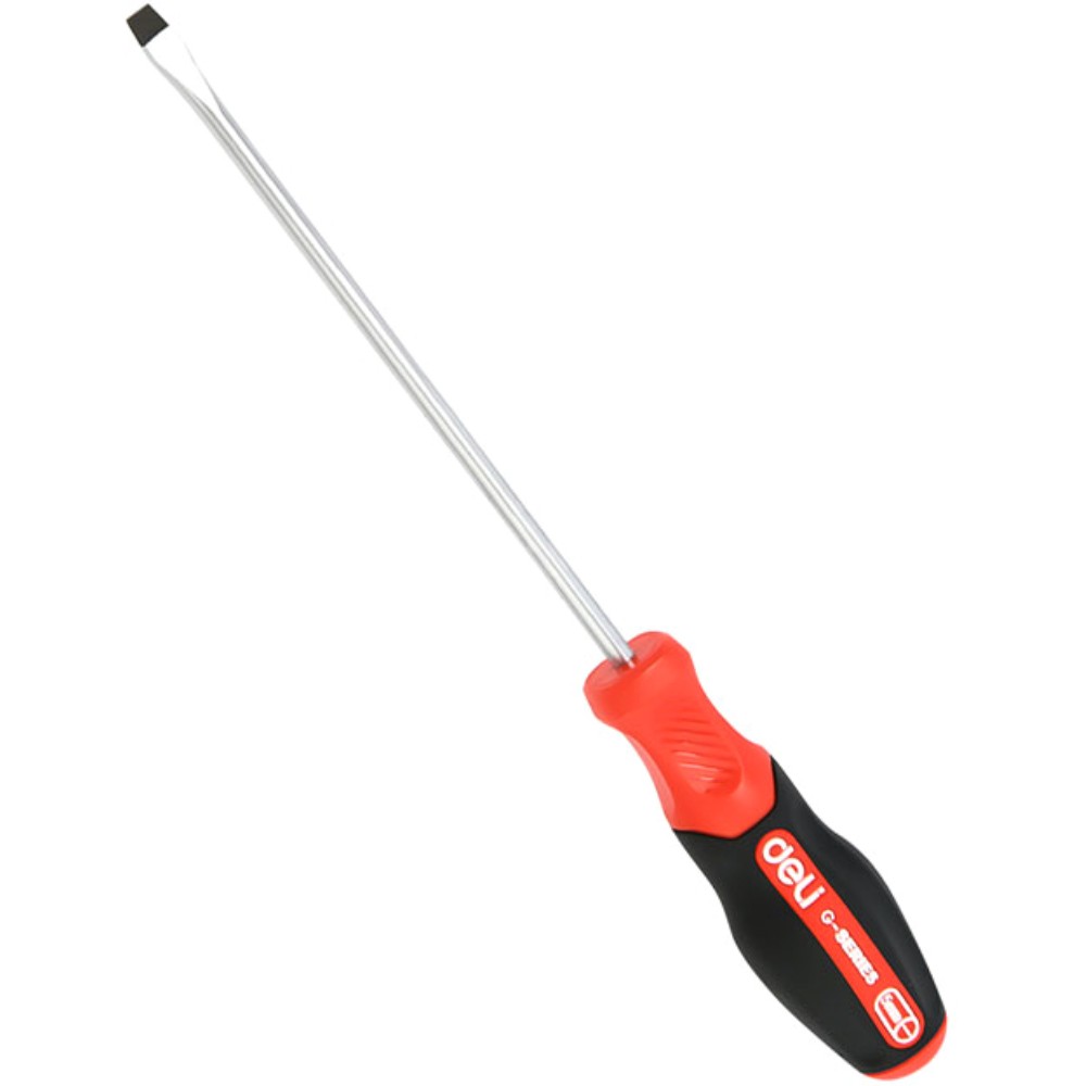 Отвертка Deli RS EDL3452, SL8x250 мм., черный, красный