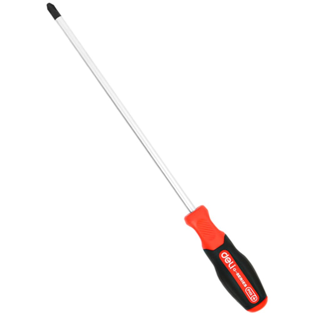 Отвертка Deli RS EDL3464, PH3х200 мм., черный, красный
