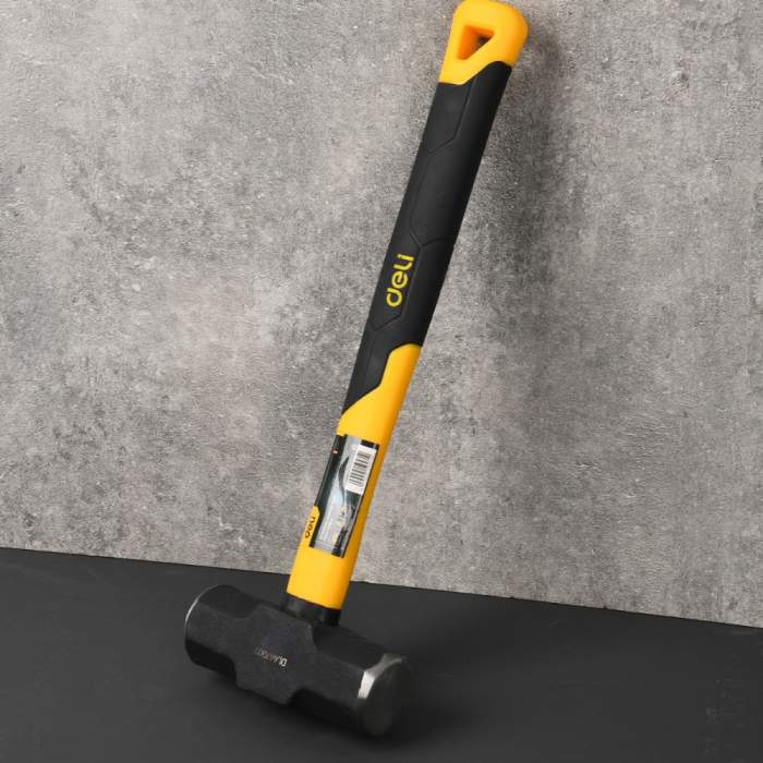 Кувалда Deli YS EDL447004, 1,8 кг, фибергласовая рукоятка, восьмигранный боек