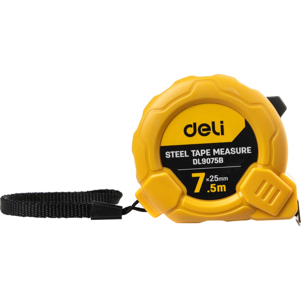 Рулетка Deli YS EDL9075B, 7.5 м х 25 мм, желтый