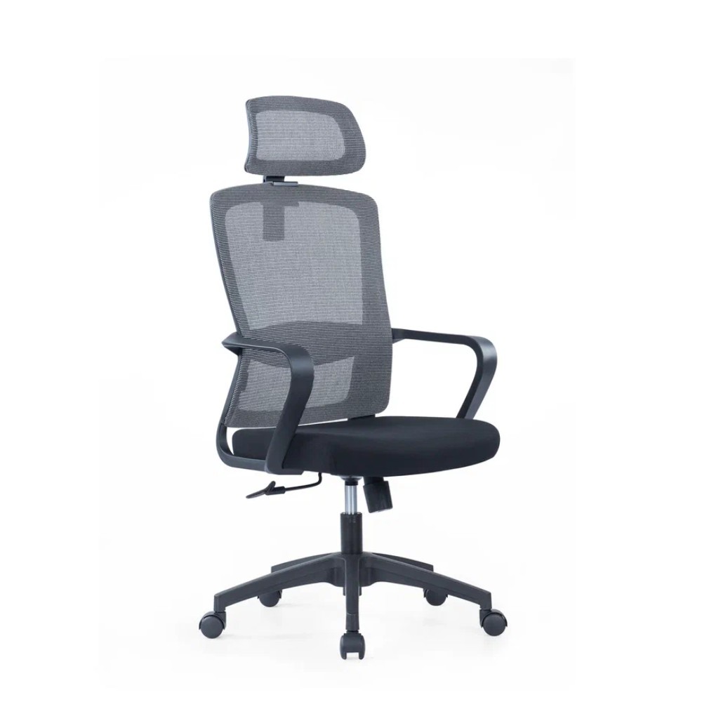 Кресло для руководителя SitZone U-060A, сетка, ткань, черный, пластик