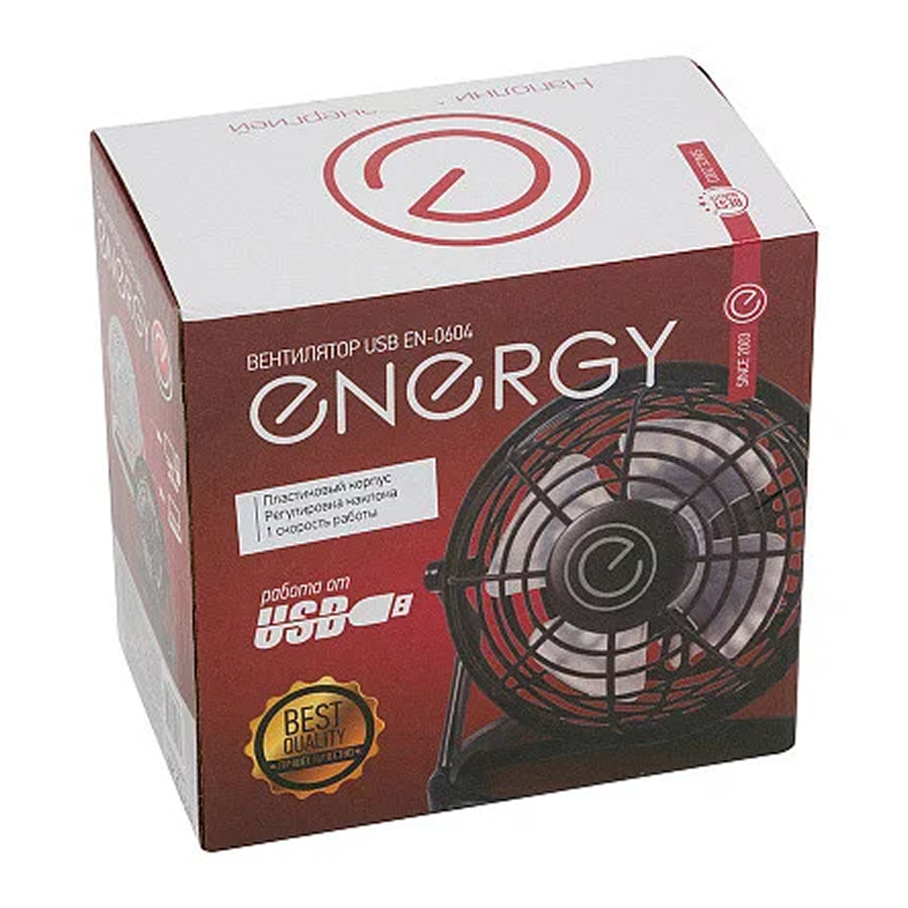 Электровентилятор настольный Energy EN-0604 USB, белый