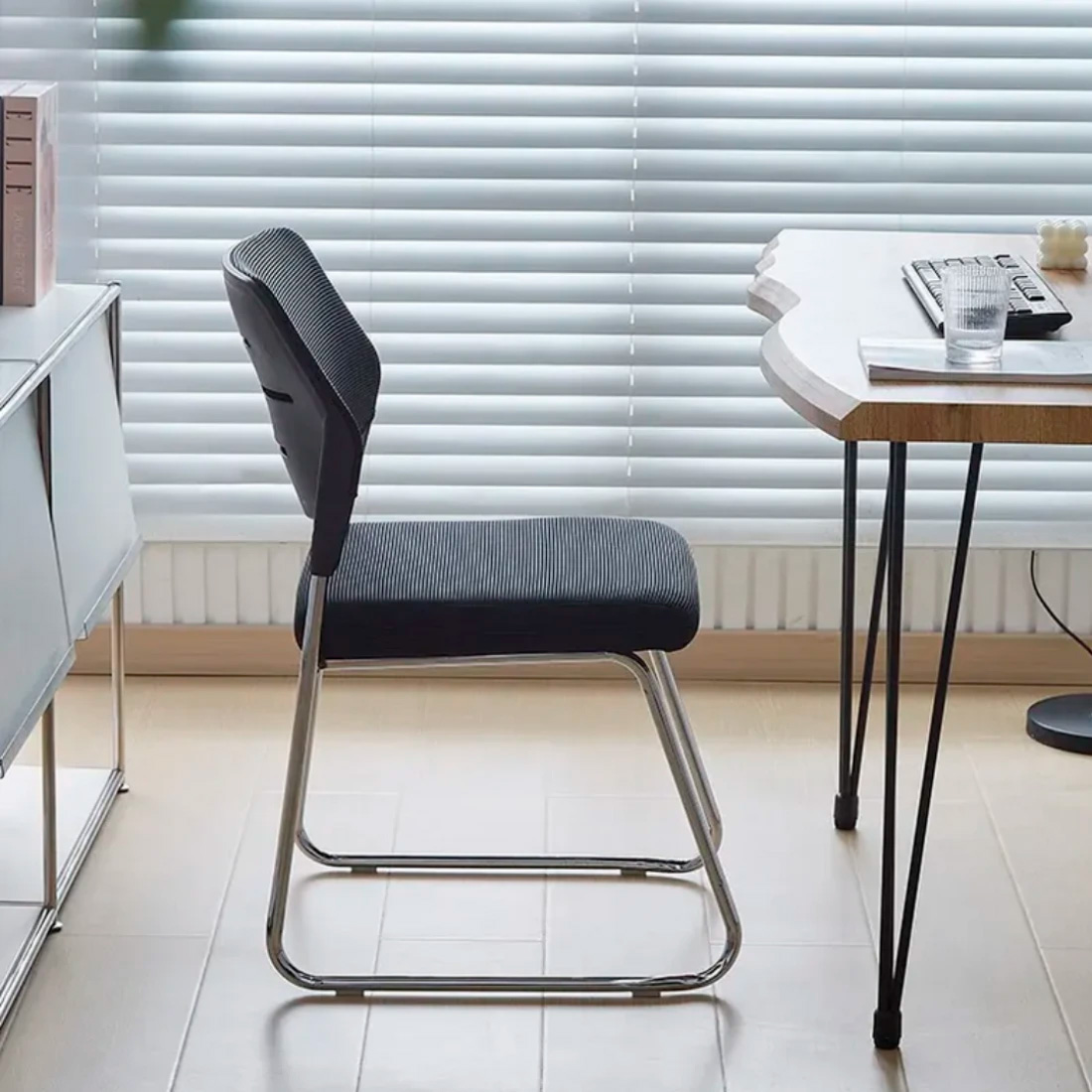 Кресло для посетителей SitUp SKY Chrome сетка, серый
