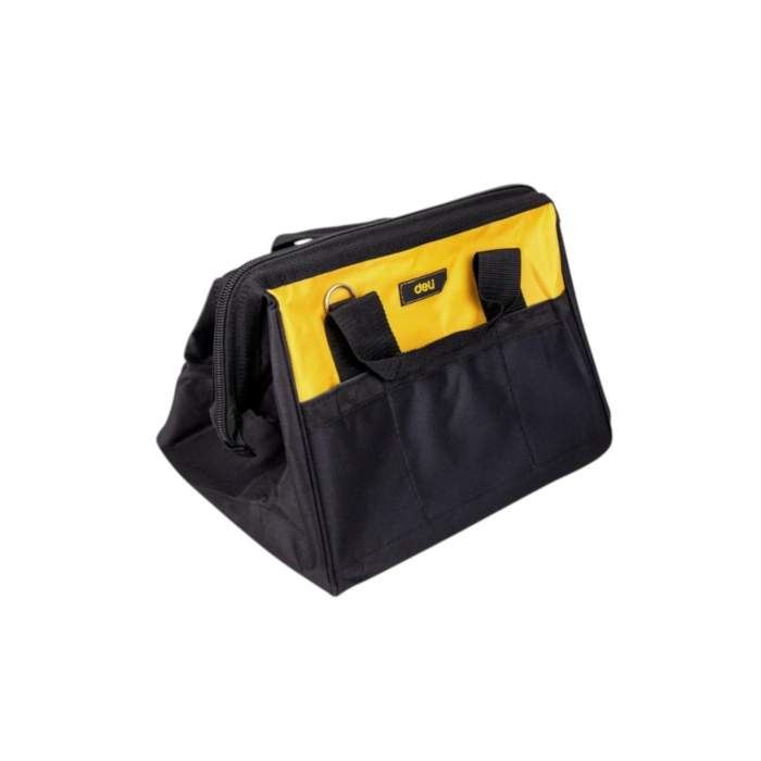 Сумка для инструментов Deli YS EDL-P2, 340х260х300 мм, ткань Oxford, черный, желтый