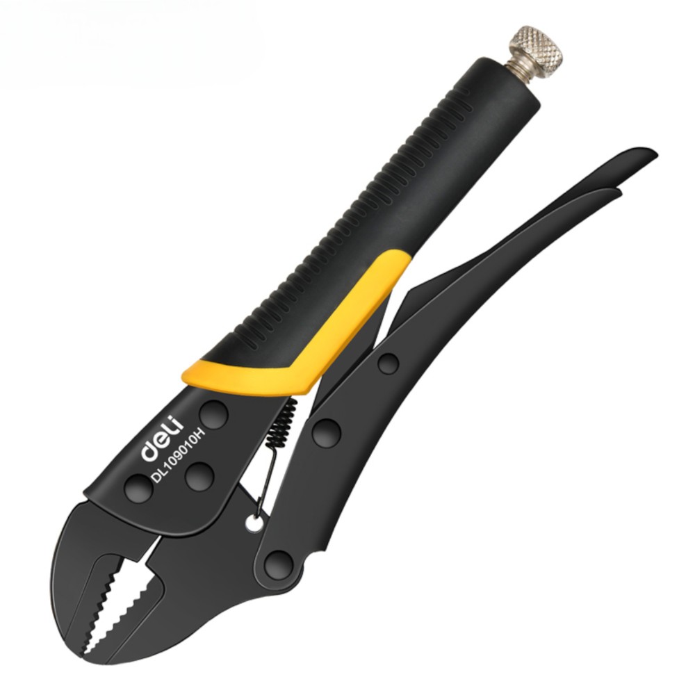Клещи с фиксатором Deli YS DL109010H, 205 мм., желтый, черный