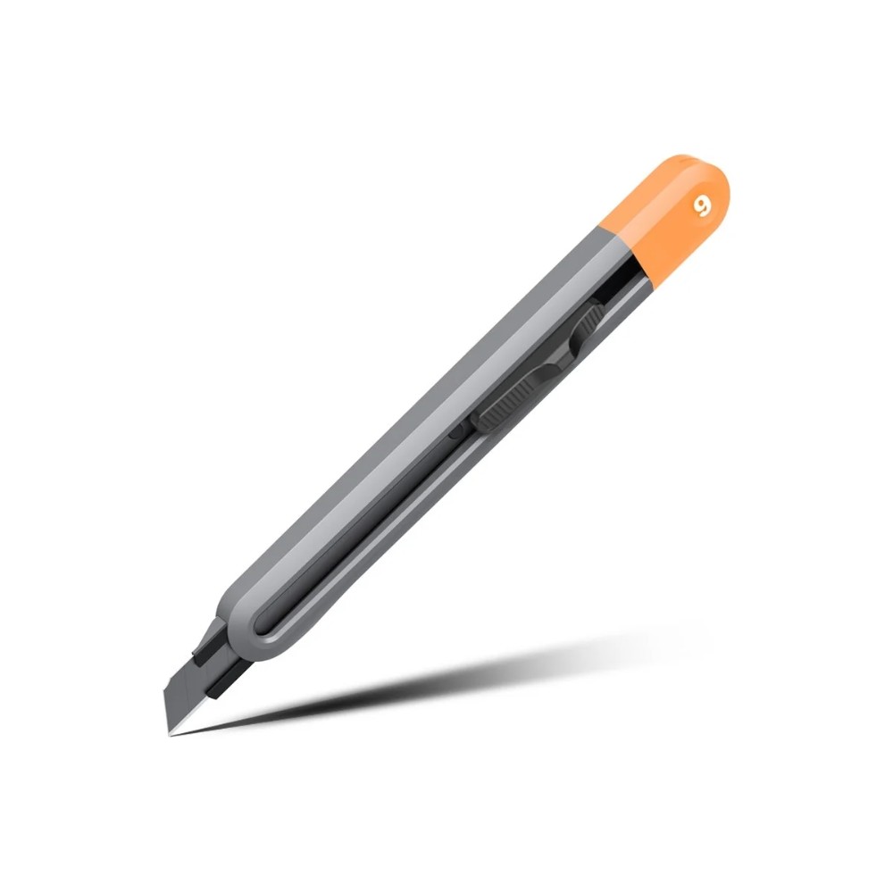 Нож строительный Deli HS HT4009C, 9 мм, Soft Touch, оранжевый