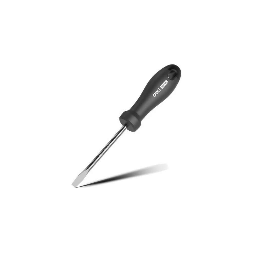 Отвертка Deli HS EHT1106, SL6х150 мм, Soft Touch, черный