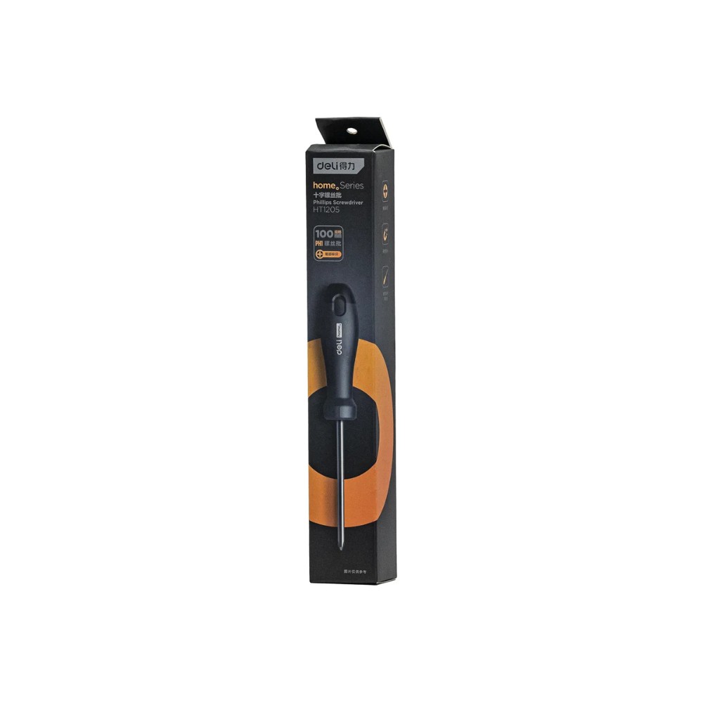 Отвертка Deli HS EHT1205, PH1х100 мм, Soft Touch, черный