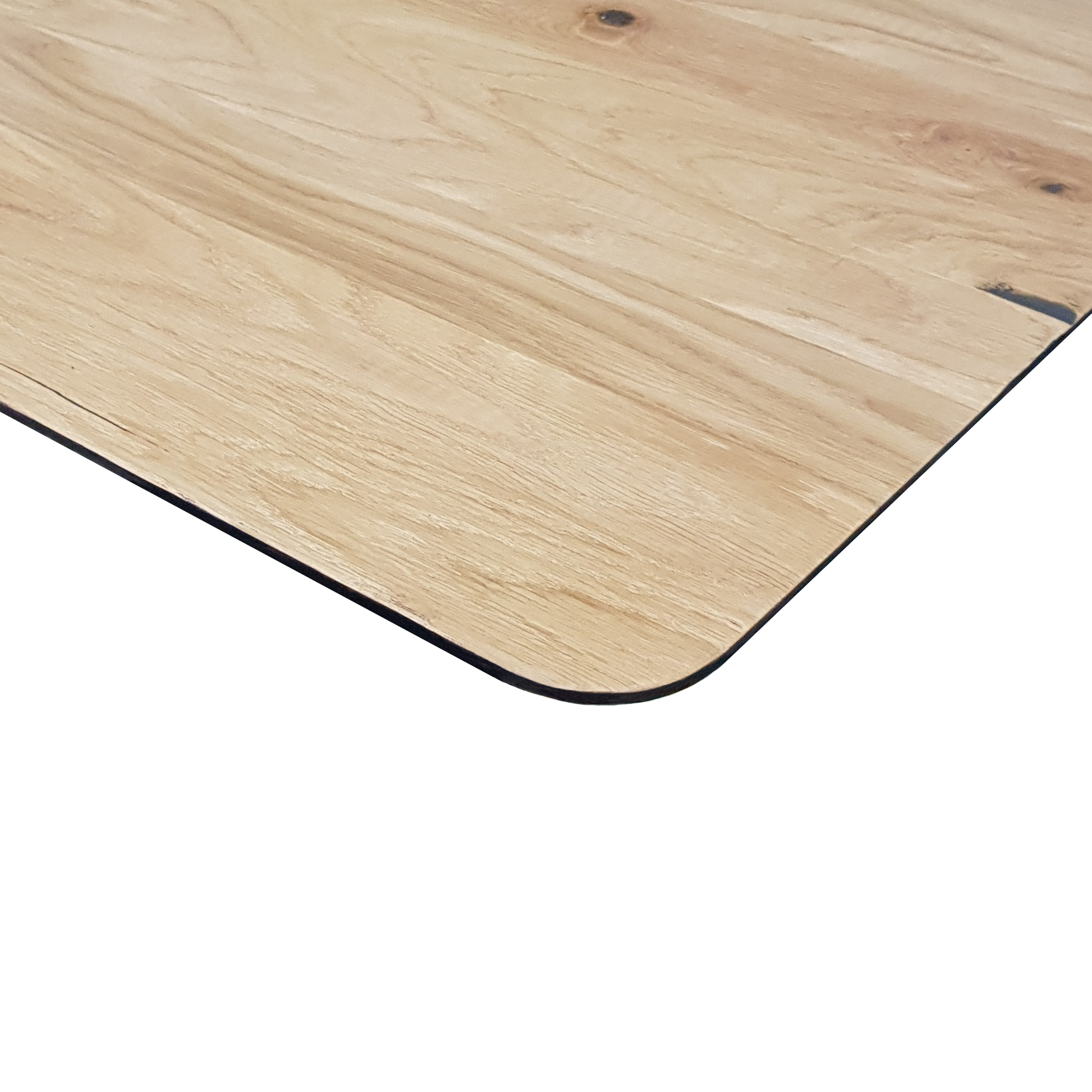 Столешница массив 1300х750х27, Дуб натуральный, кромка косая