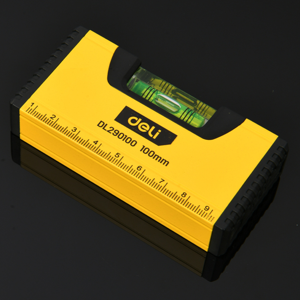 Уровень строительный Deli YS EDL290100, 100 мм, магнит