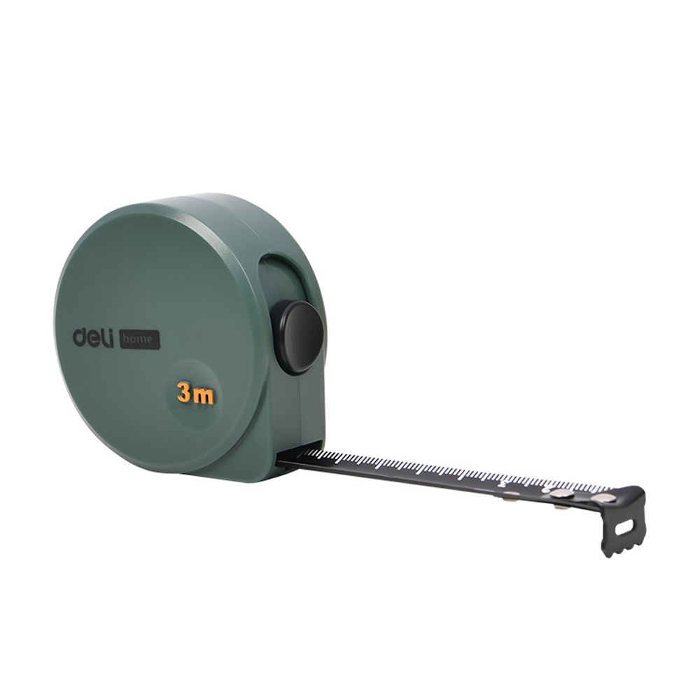 Рулетка Deli HS EHT8316L, 3 м х 16 мм, Soft Touch, зеленый