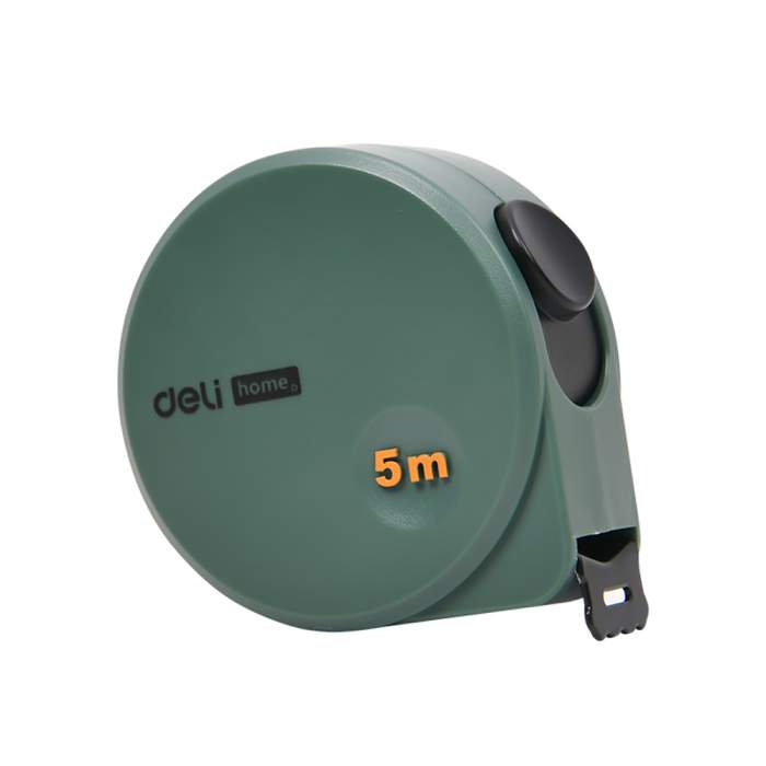Рулетка Deli HS EHT8519L, 5 м х 19 мм, Soft Touch, зеленый