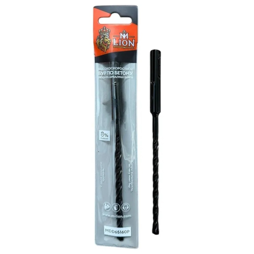 Бур по бетону M-Lion, MDD14160P, 14х160 мм, SDS+, двойная резьба