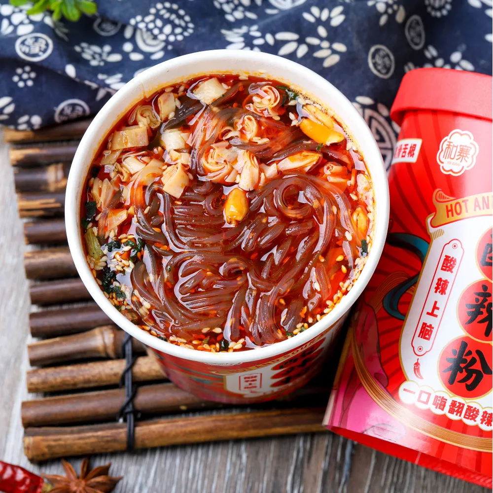 Лапша быстрого приготовления стеклянная по-Сичуаньски с арахисом, 130 гр