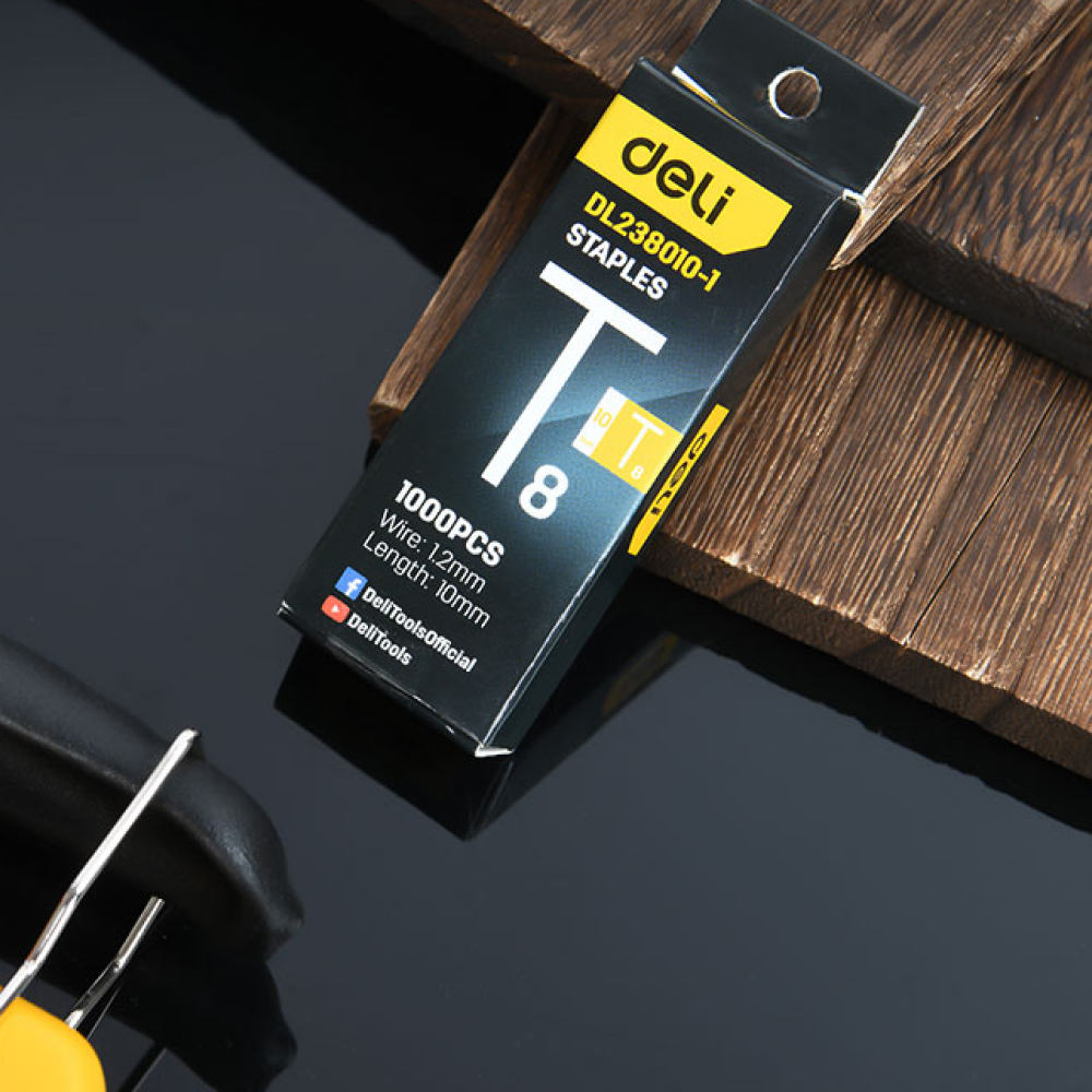 Скоба T Deli EDL238010-1, 1,2x10 мм, 1000 шт.