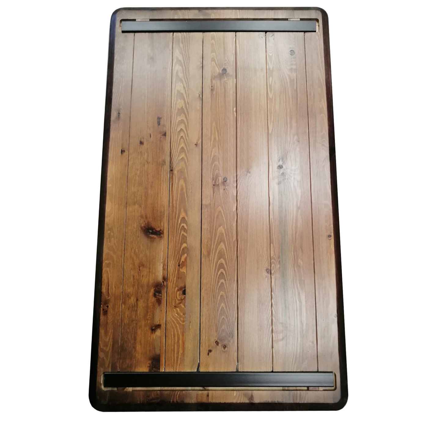 Столешница массив 1300х750х27, Дуб беленый, кромка косая