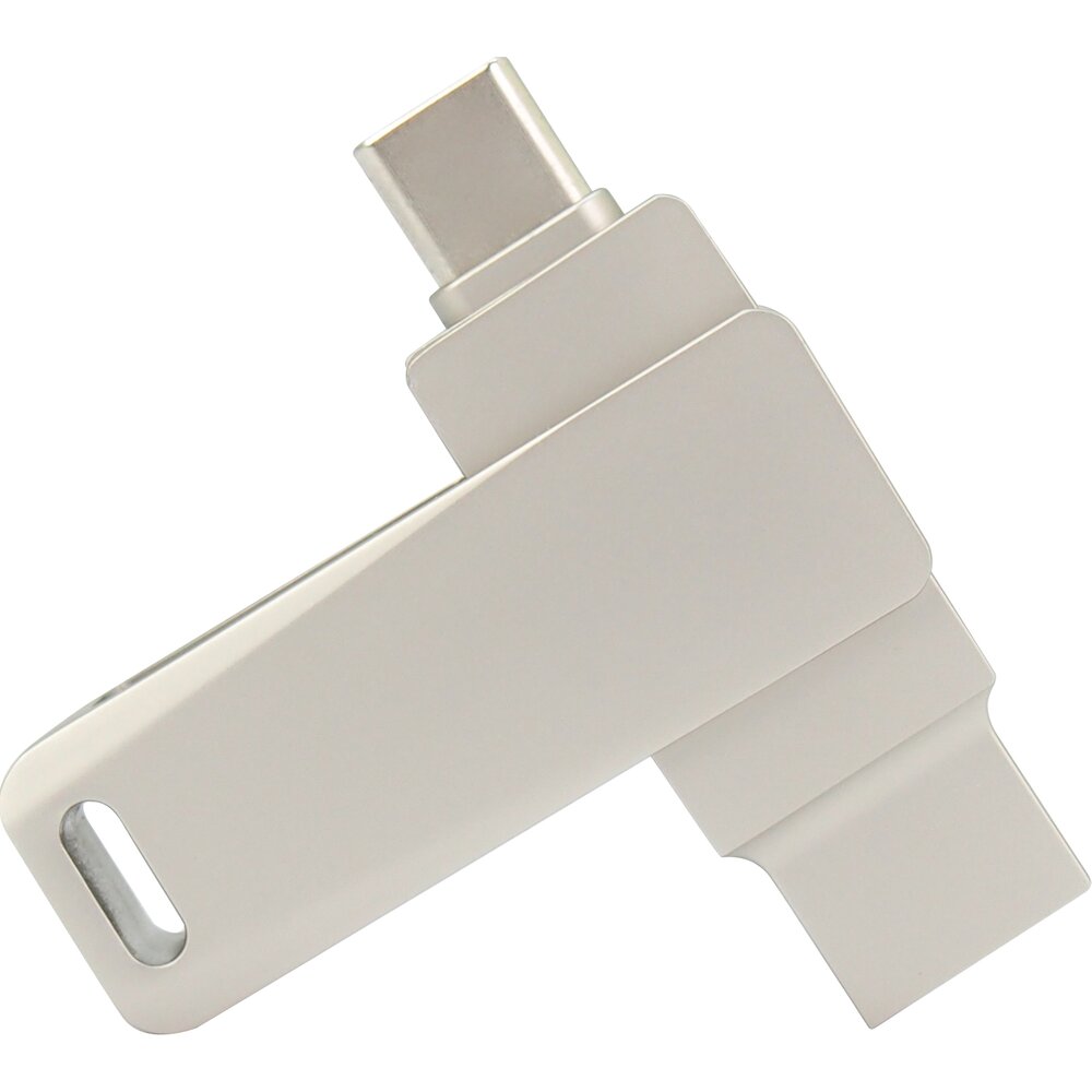 USB Flash накопитель 3.0 32 Gb СК-046, TypeC Dual, металл, серебристый