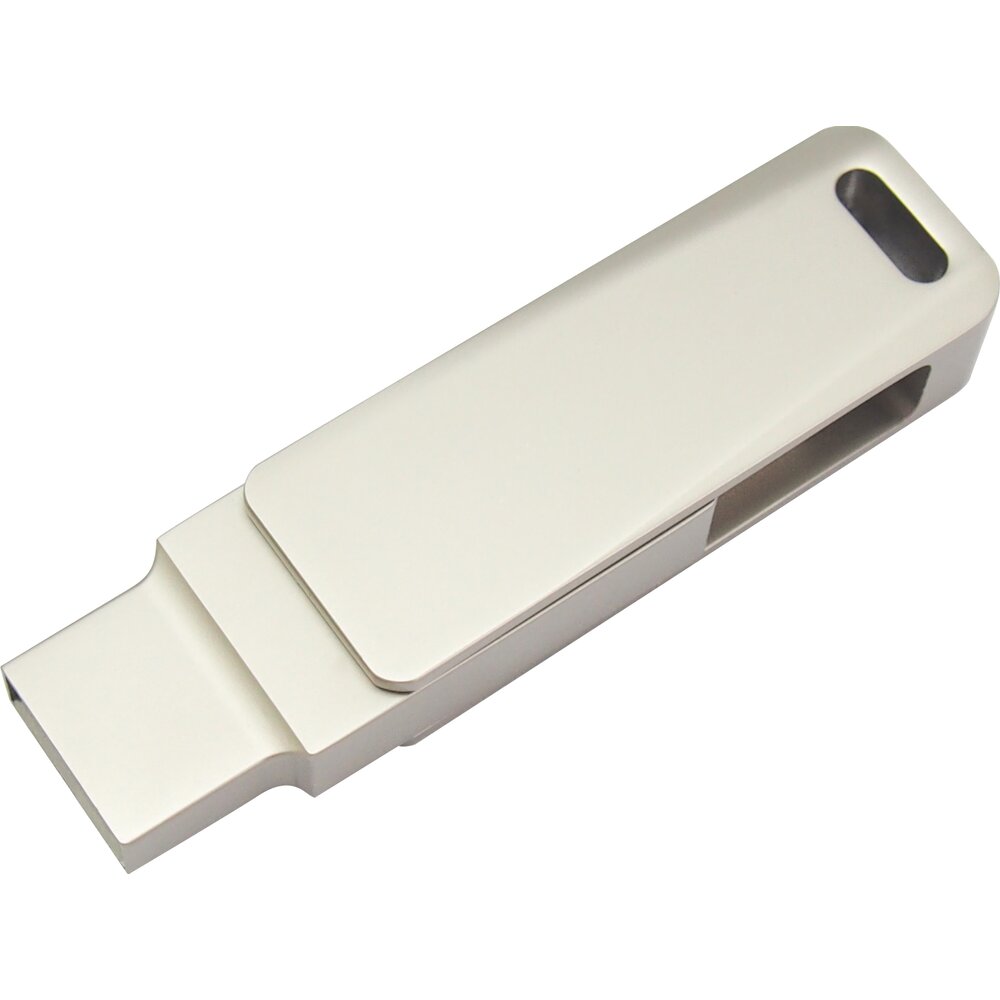 USB Flash накопитель 3.0 128 Gb СК-046, TypeC Dual, металл, серебристый