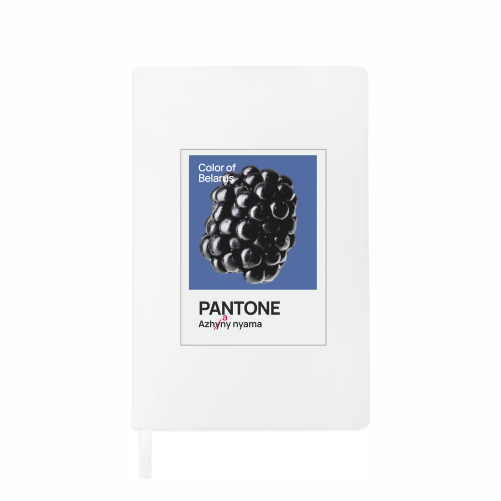 Блокнот «Color of Belarus. Pantone Azhany nyama», А5, 128 листов, в точку, белый, синий