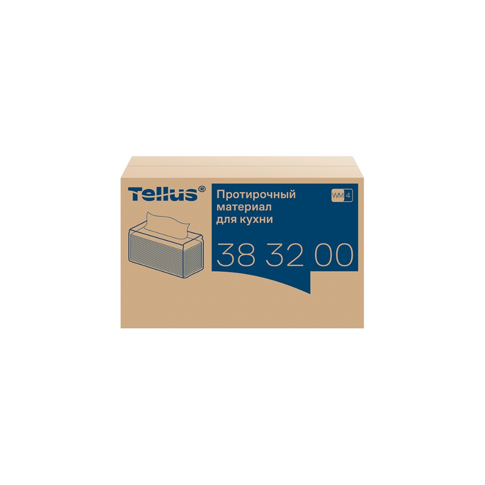 Протирочный материал нетканый Tellus, для кухни, 1 слой, 75 листов, WM4
