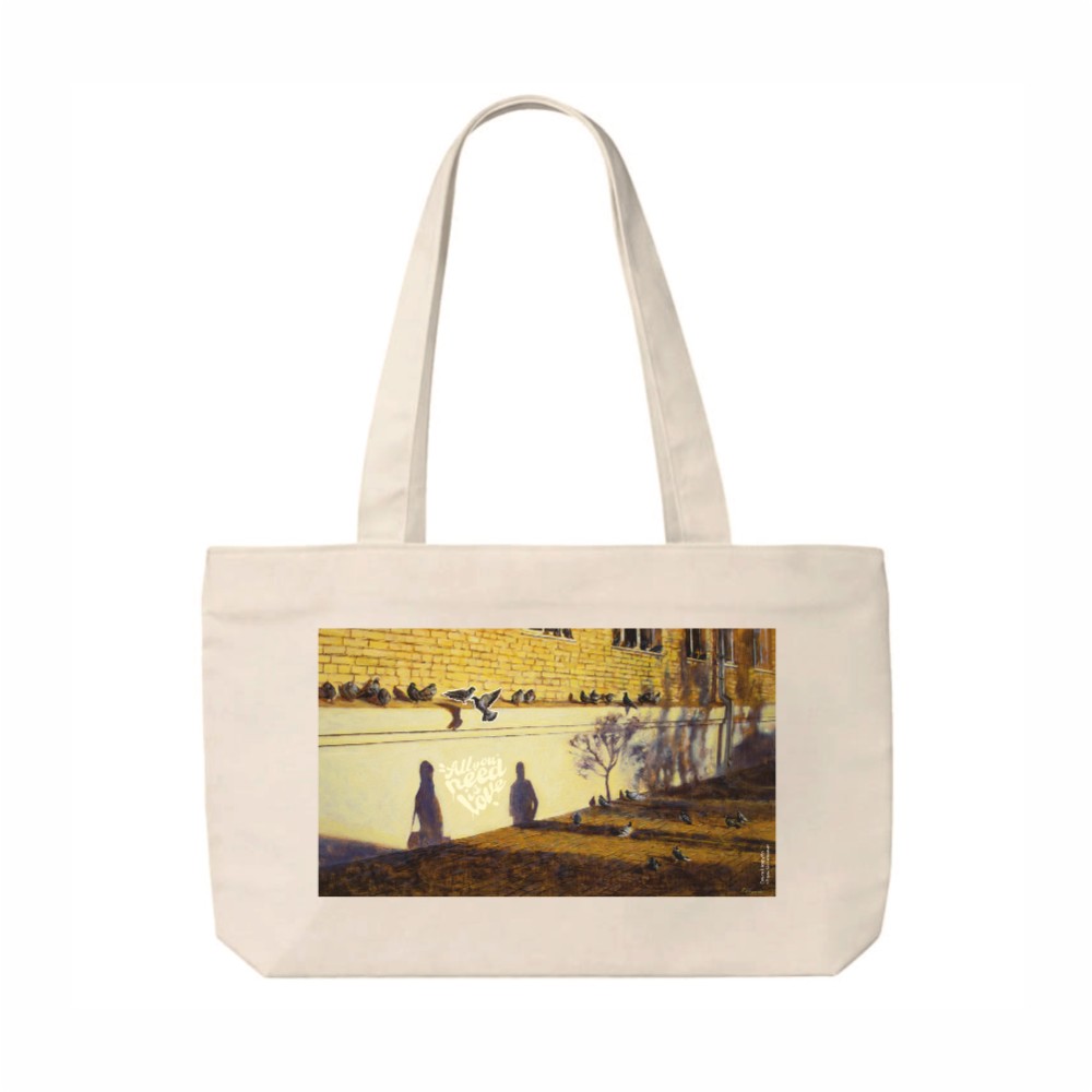 Сумка на молнии «Утро. Остановка», Ольга Шкарубо, 340 г/м2, натуральная