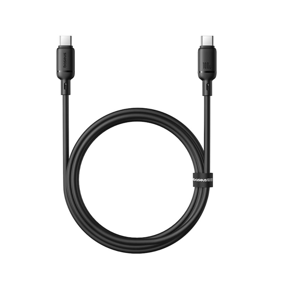 Кабель Baseus P10377704113-00, Type-C to Type-C, 100W, 1 м, Cluster Black