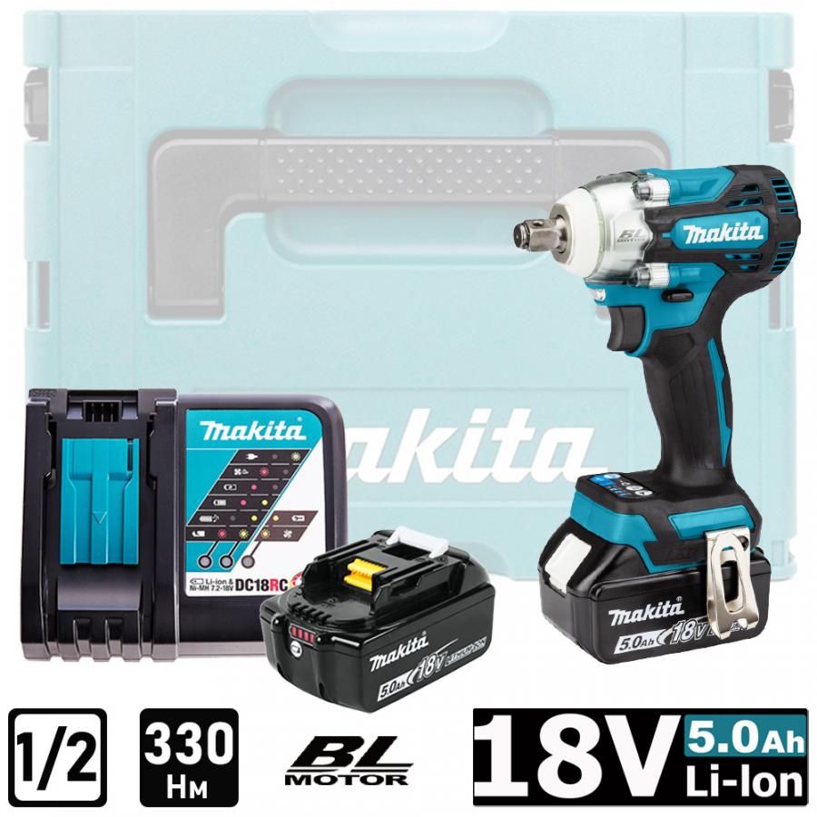 Аккумуляторный гайковерт MAKITA DTW300RTJ, 18 В, 330 Нм, 1/2