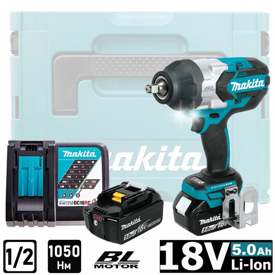 Аккумуляторный гайковерт MAKITA DTW1002RTJ, 18 В, 1050 Нм, 1/2
