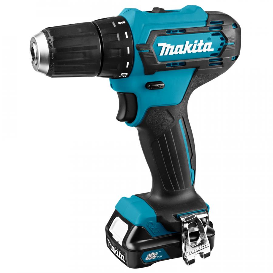Дрель-шуруповерт аккумуляторная MAKITA DF333DWYE, 12 В, 30 Нм, 1.5Ачx2