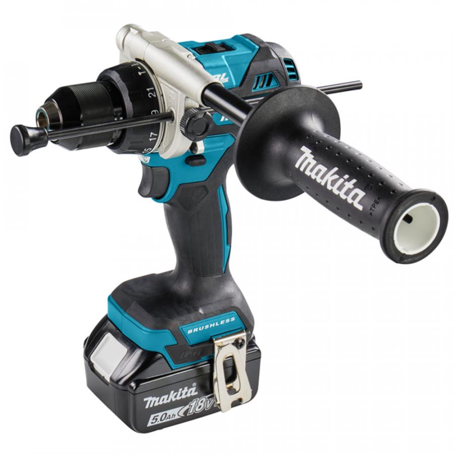 Дрель-шуруповерт аккумуляторная MAKITA DHP486RTJ, 18 В, 130 Нм, 5.0Ачx2, MakPac