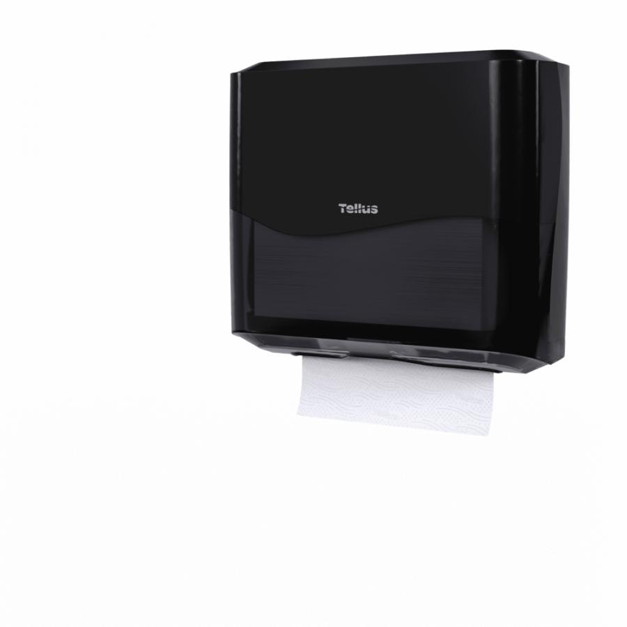 Диспенсер Tellus для полотенец листовых, мини, черный, HT3