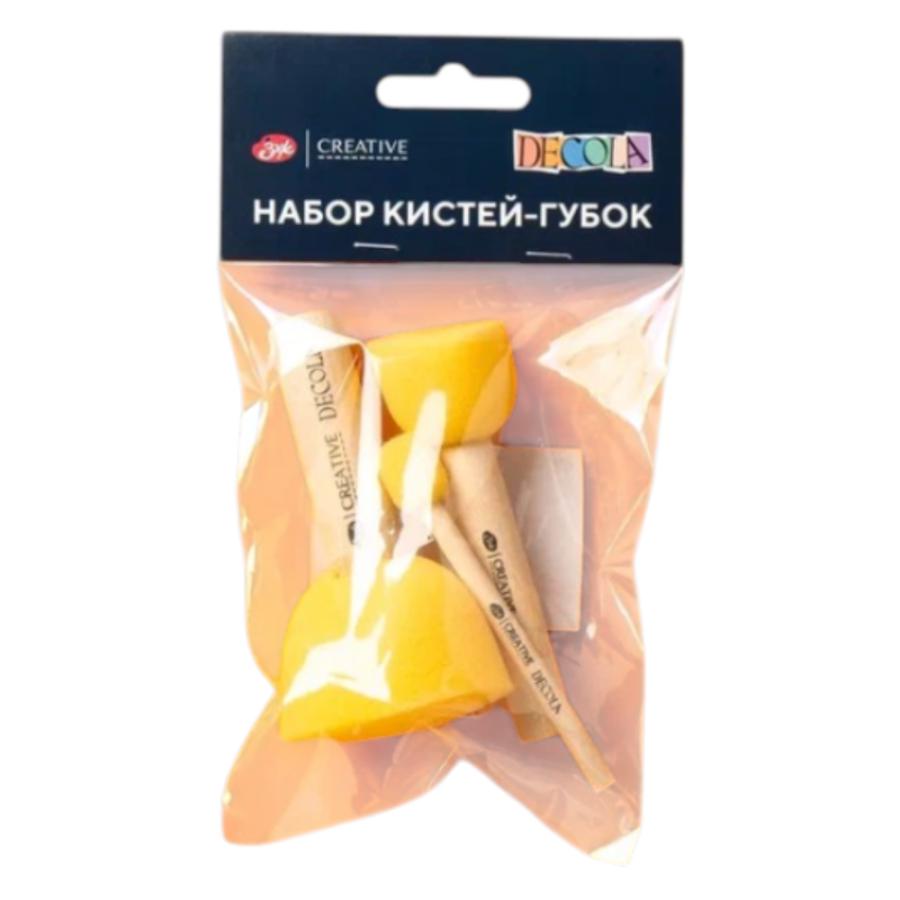 Набор кистей-губок Decola, круглые, 3 шт (15, 30, 50 мм)